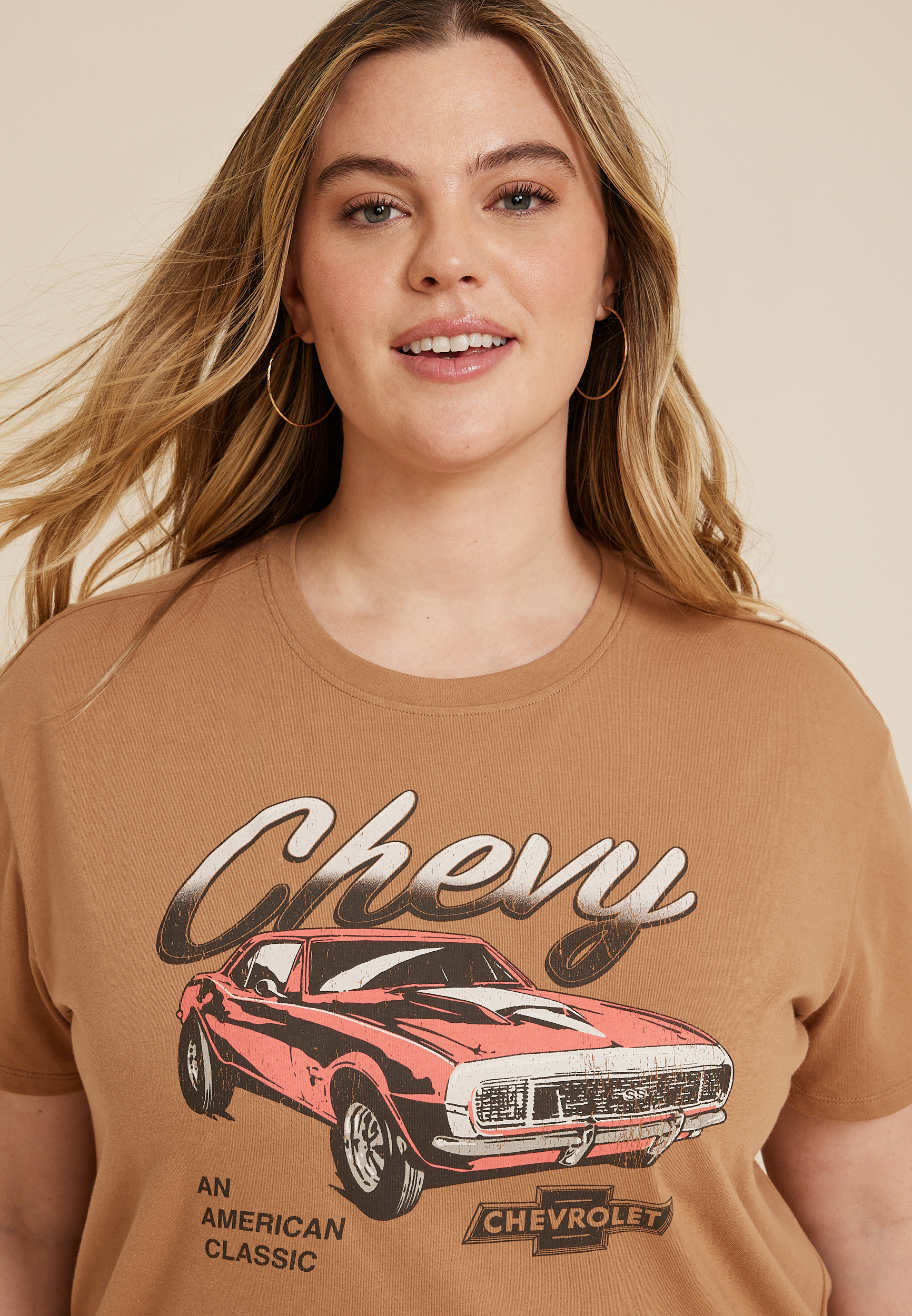 Plus Size Chevy Relaxed Fit Graphic Tee, C2325, large