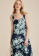 Sweetheart Floral Tiered Midi Dress, C1943, small