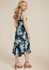 Sweetheart Floral Tiered Midi Dress, C1943, small