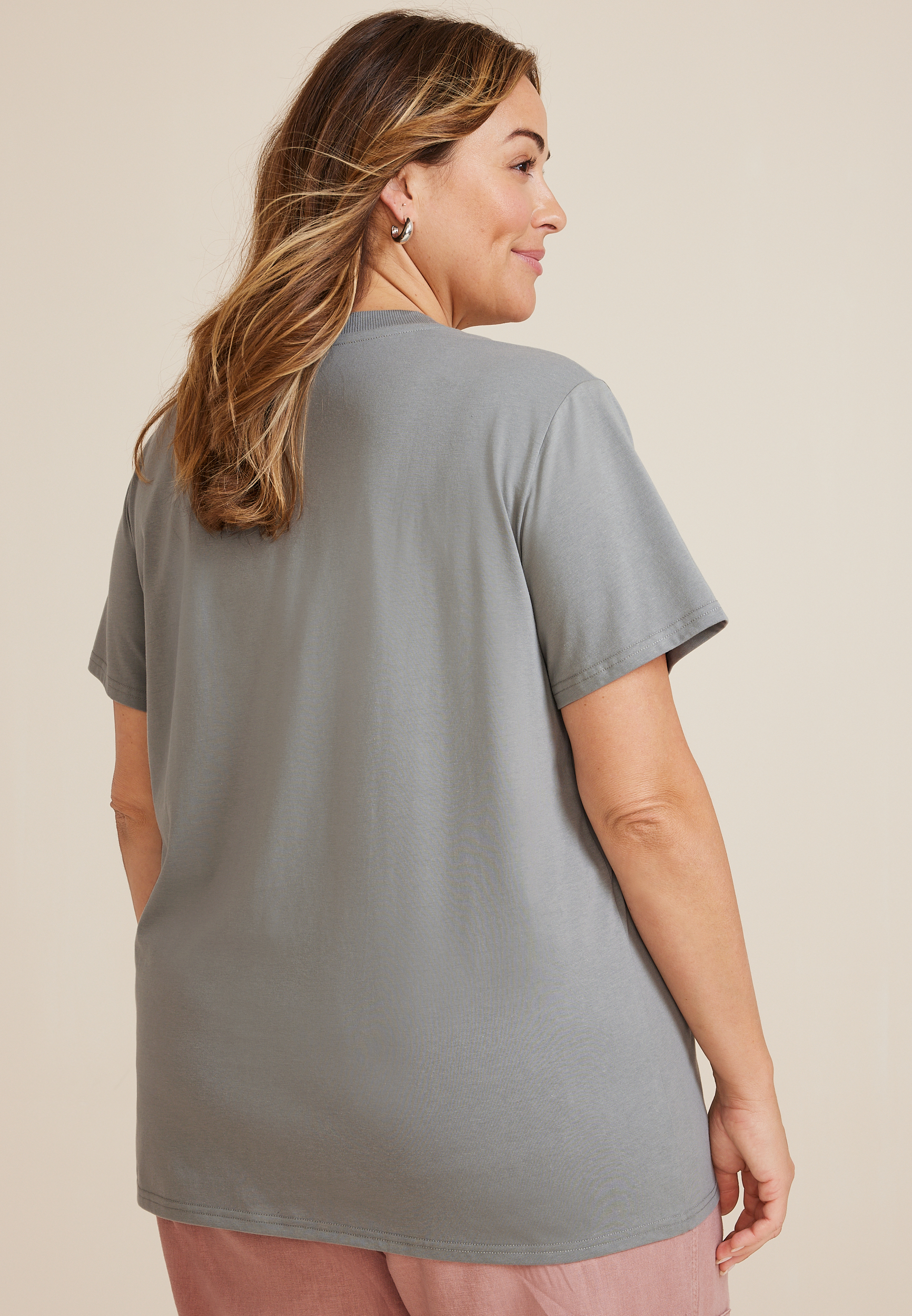 Plus Size Thunder Music Festival Oversized Fit Graphic Tee, GRAY, large