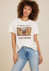 Local Farmers Relaxed Fit Graphic Tee, ECRU, small
