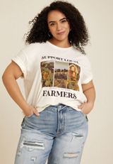 Plus Size Local Farmers Graphic Tee, C2789, small