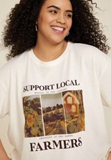 Plus Size Local Farmers Graphic Tee, C2789, small
