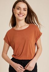 24/7 Clara Sandwash Short Sleeve Tee, C9699, small