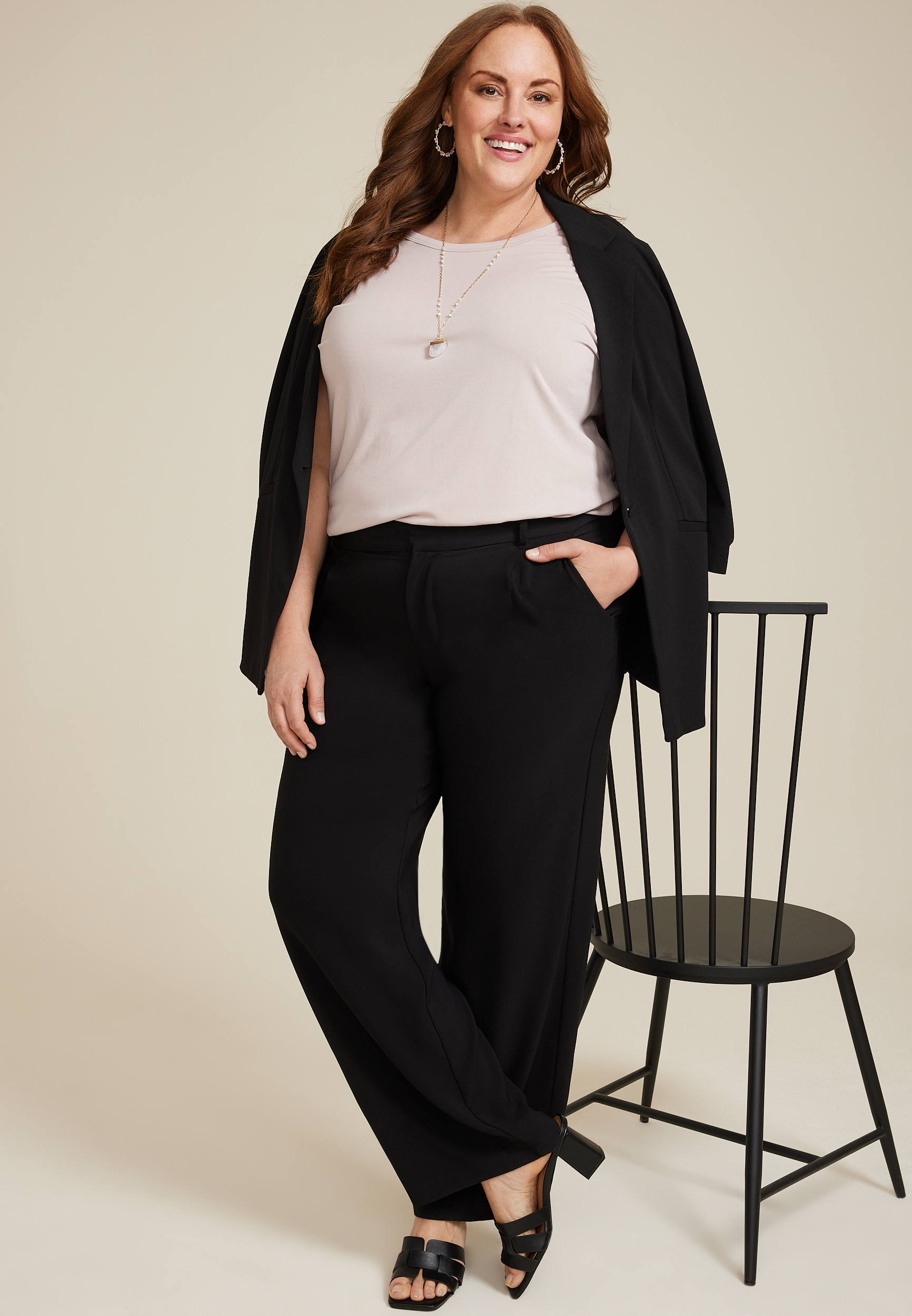Plus Size 24/7 Clara Sandwash Short Sleeve Tee, ALMOND CREAM, large