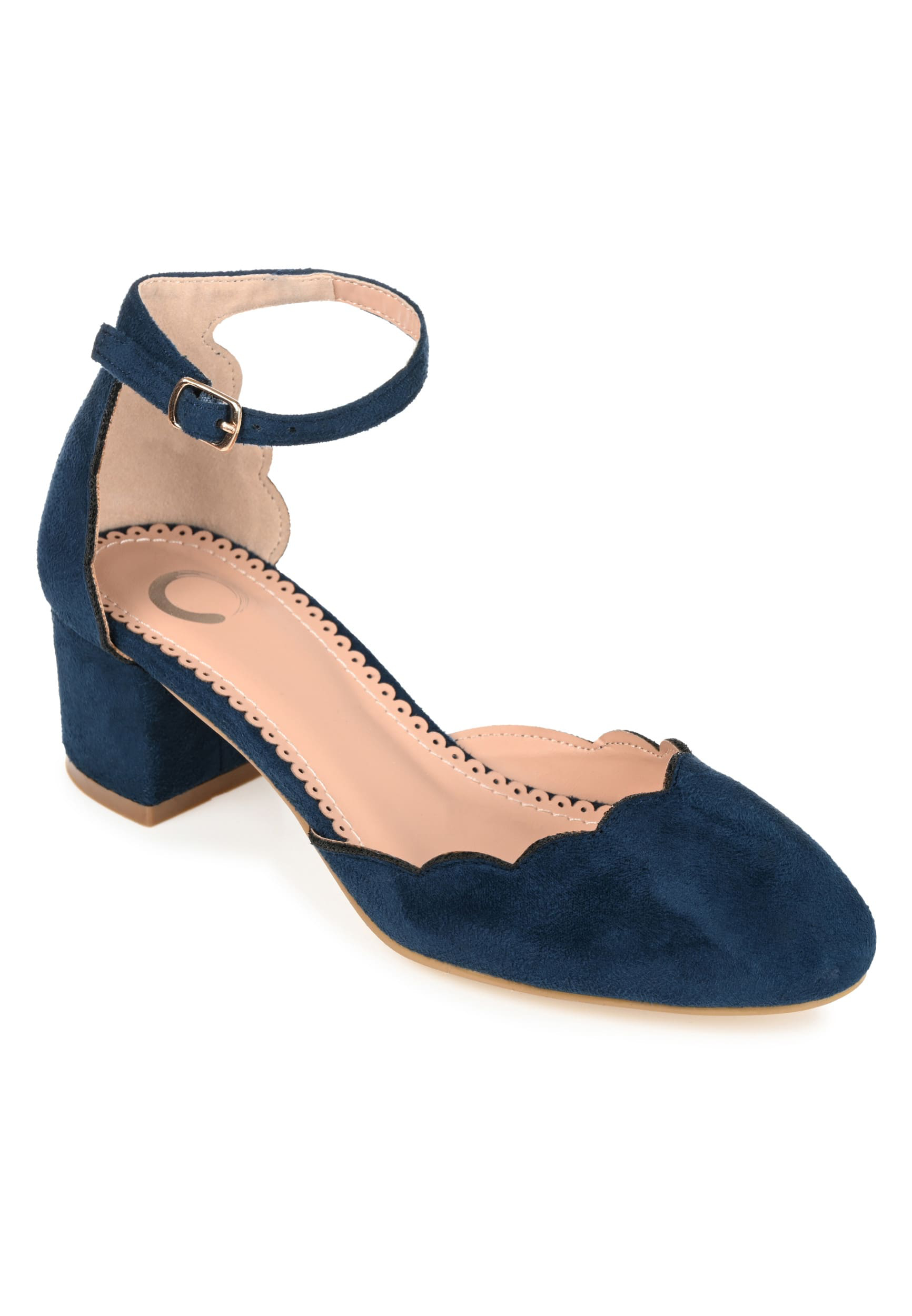 Navy blue pumps wide on sale width