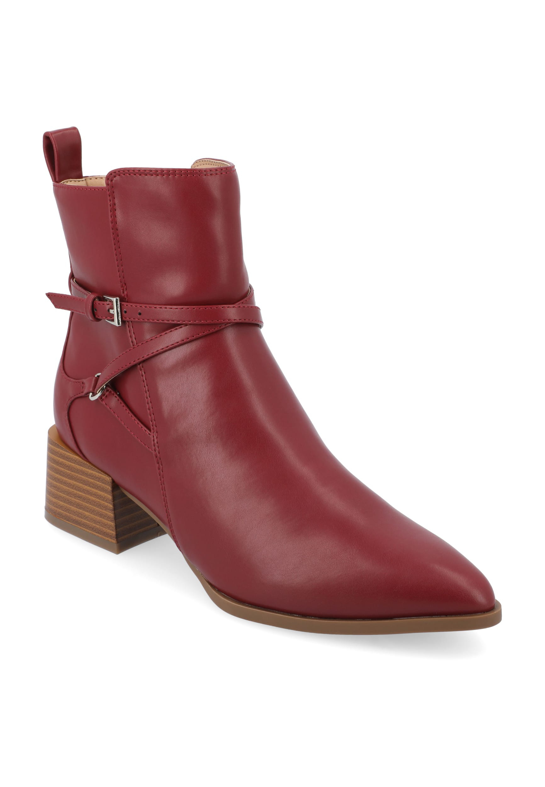 Wide width red clearance booties