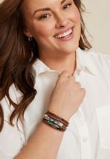 Turquoise Multi Row Magnetic Bracelet, C104, small
