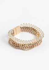 Neutral Beaded Multi Row Magnetic Bracelet, C5883, small