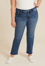 Plus Size KanCan&trade; Essentials High Rise Straight Jean, DARK SANDBLAST, small