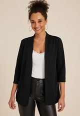 Ever Go Curve Hem Blazer, , small