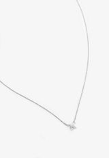 Dainty Butterfly Pendant Necklace, SILVER, small