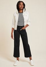 Sateen High Rise Wide Leg Pant, C106, small