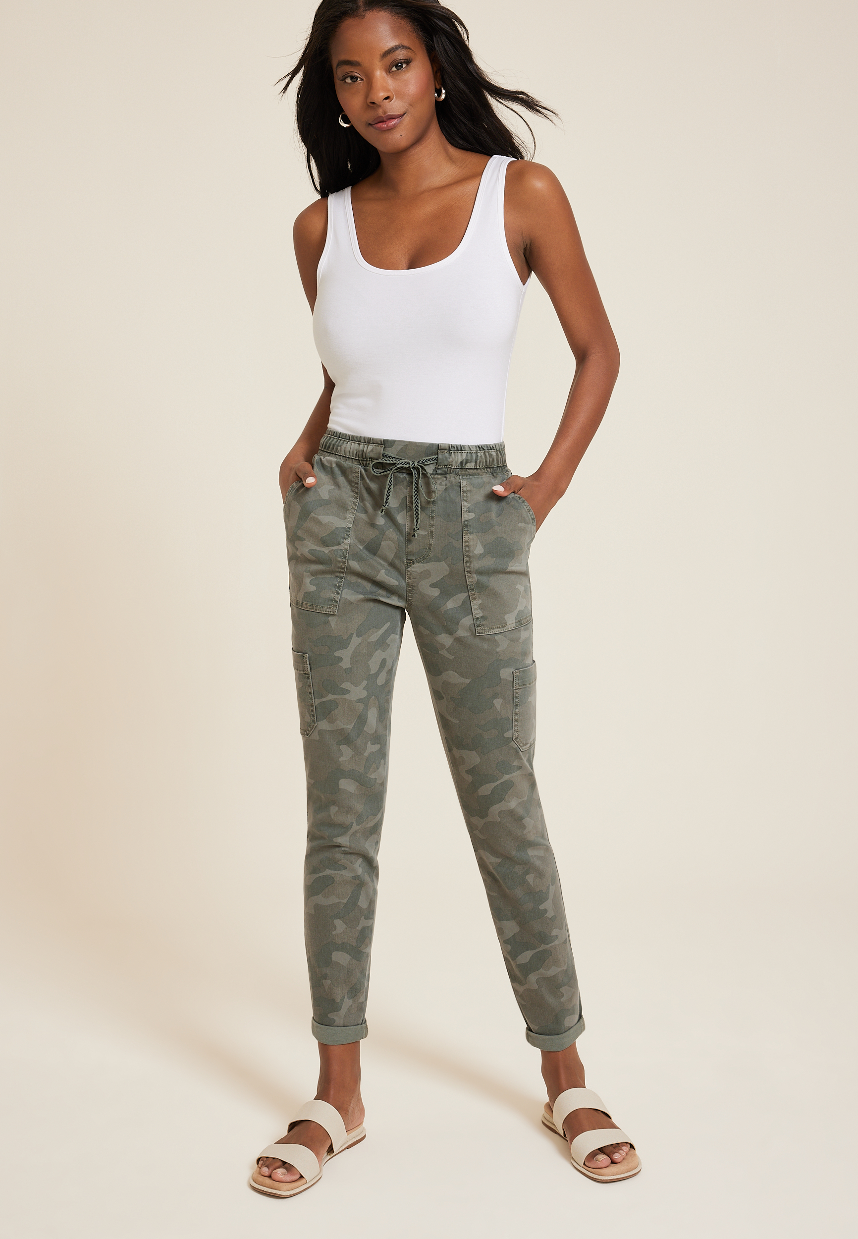 Weekender Drawstring Camo Cargo Pant