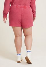 Plus Size High Rise Ribbed Terry 4.5in Short, C485, small