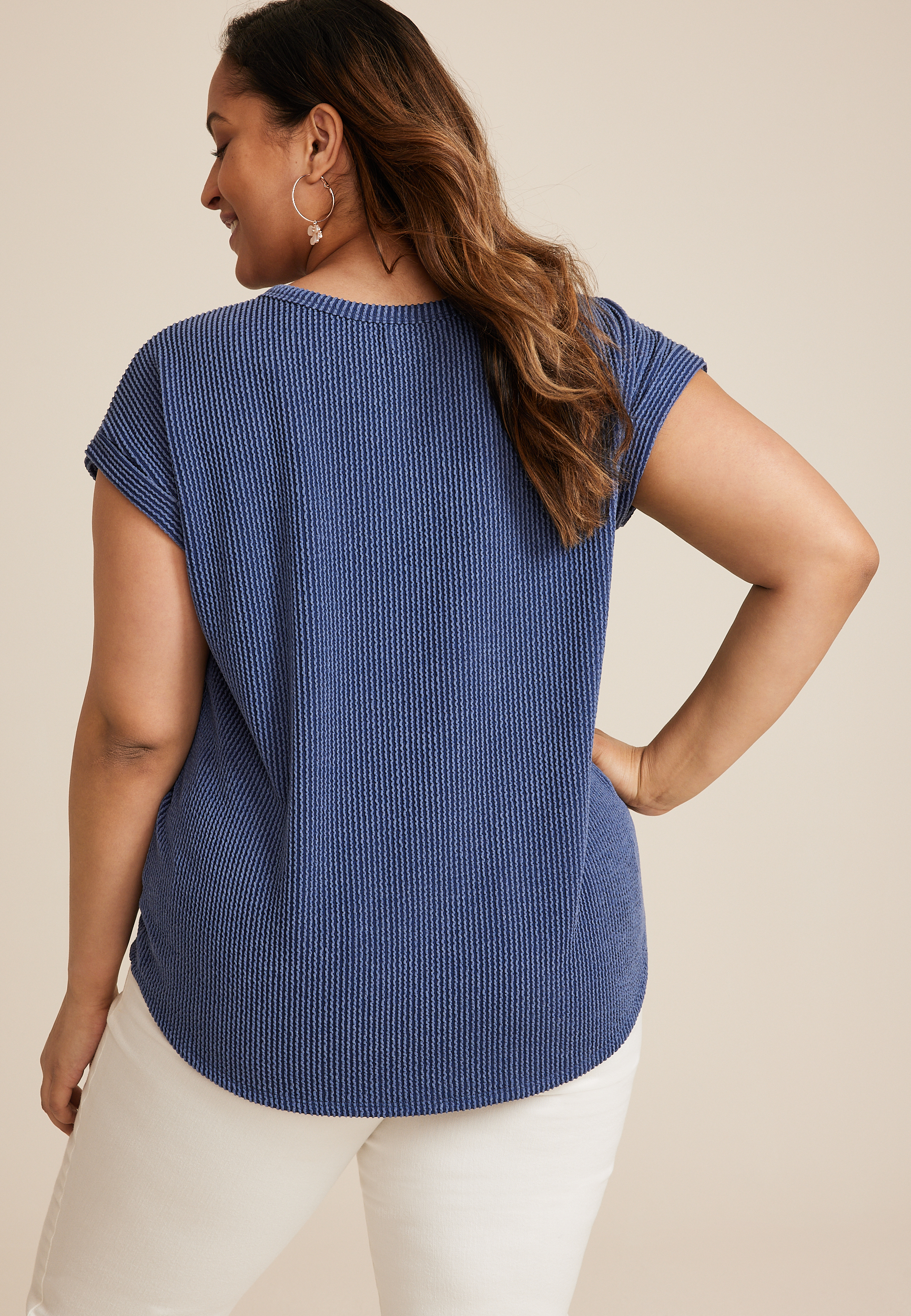 Plus 24/7 Ribbed Dolman Tee