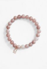 Gold Heart Cut Out Charm Beaded Bracelet, C595, small