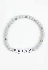 Faith Letter Beaded Stretch Bracelet, C829, small