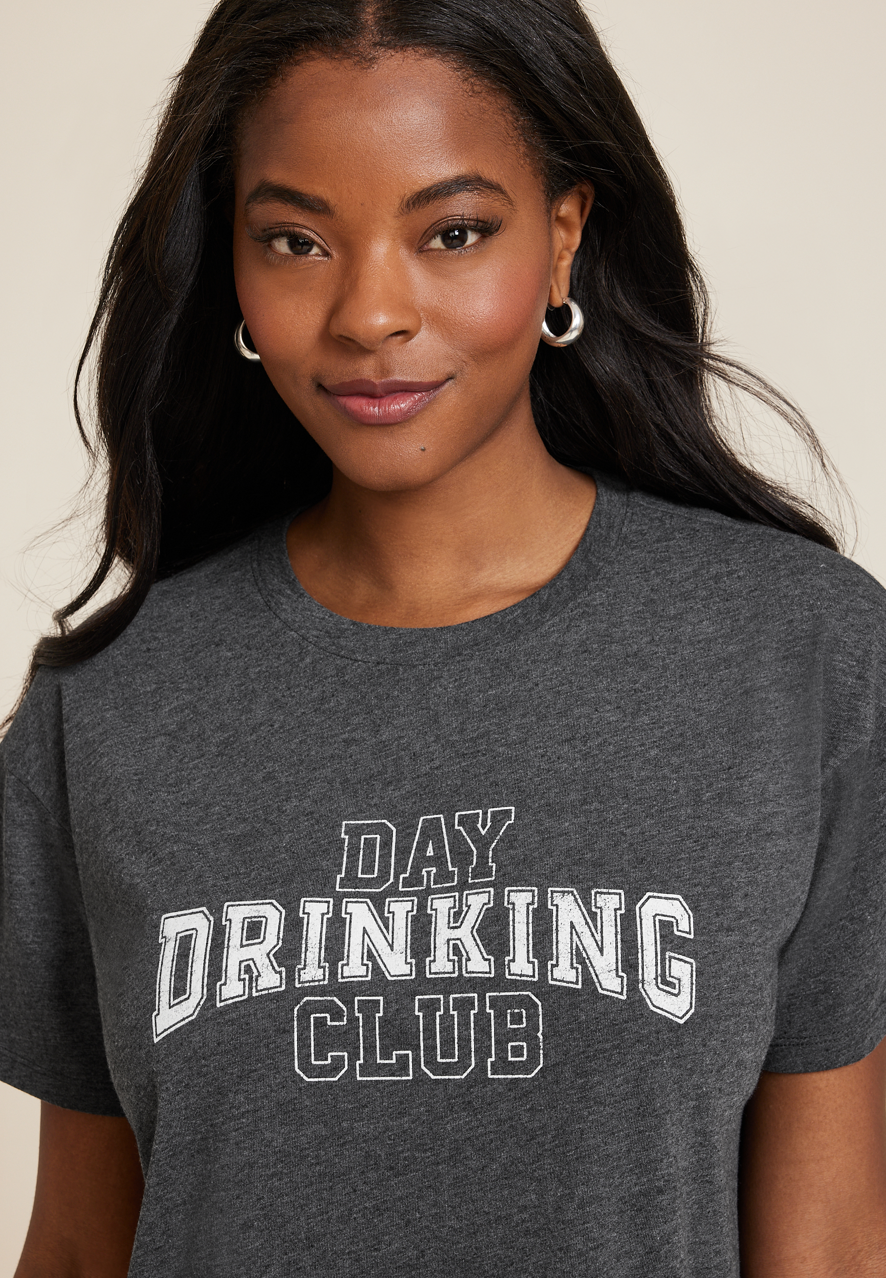Day Drinking Club Relaxed Fit Graphic Tee, BLACK, large