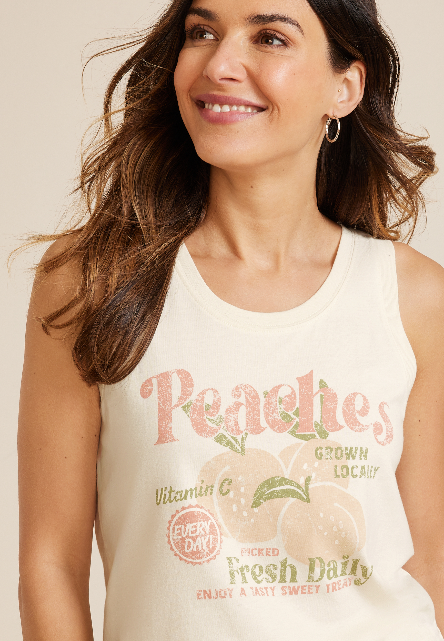Peaches Classic Fit Graphic Tank, C1212, large