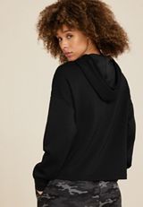 Scuba Knit Hoodie, BLACK, small