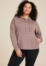 Plus Size Scuba Knit Hoodie, C6964, small