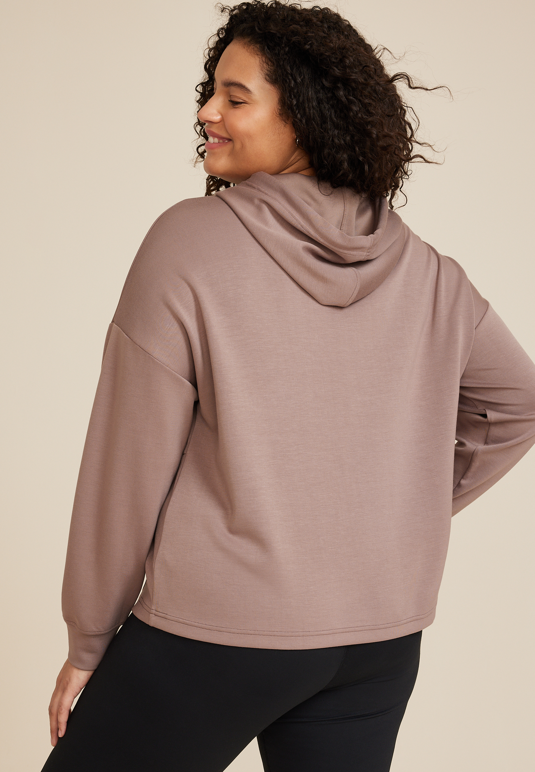 Plus Size Scuba Knit Hoodie, C6964, large