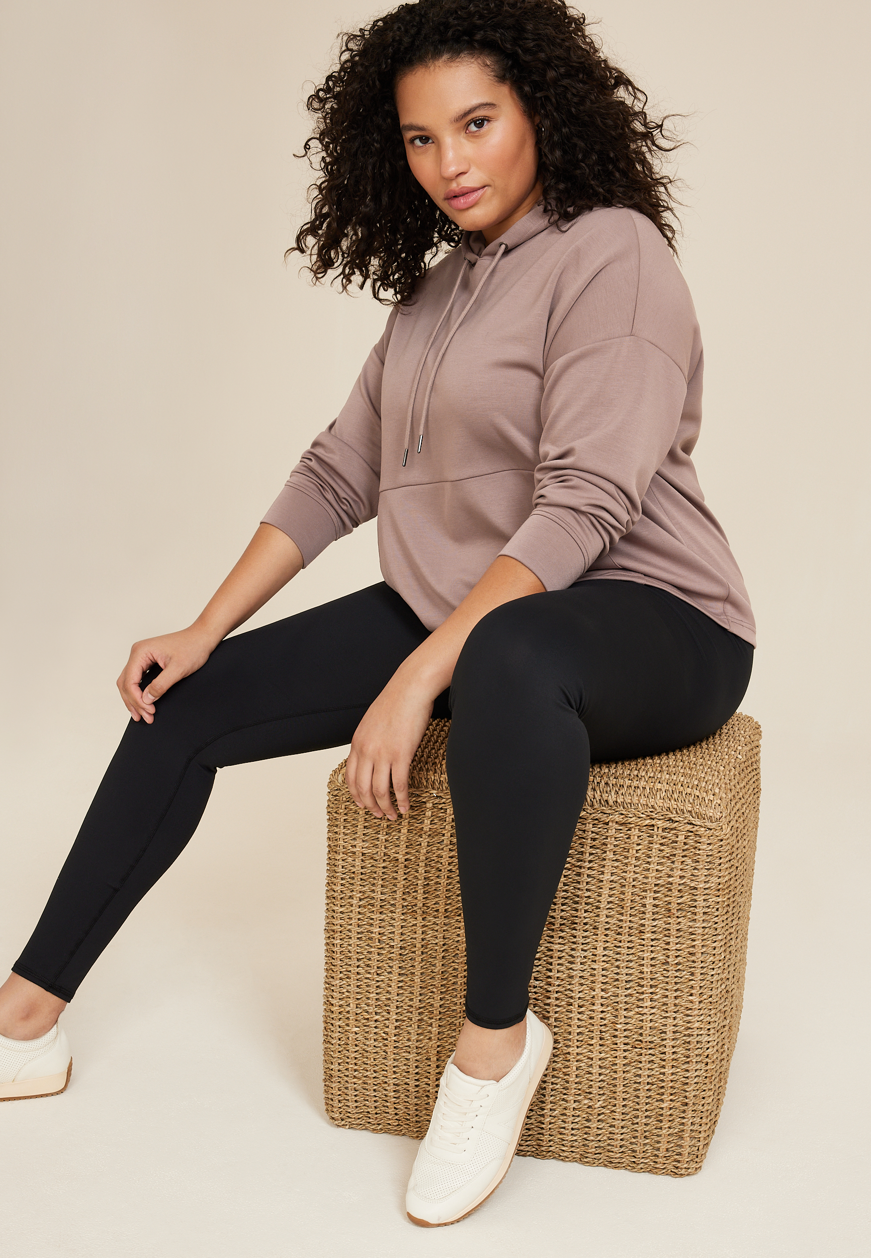 Plus Size Scuba Knit Hoodie, C6964, large