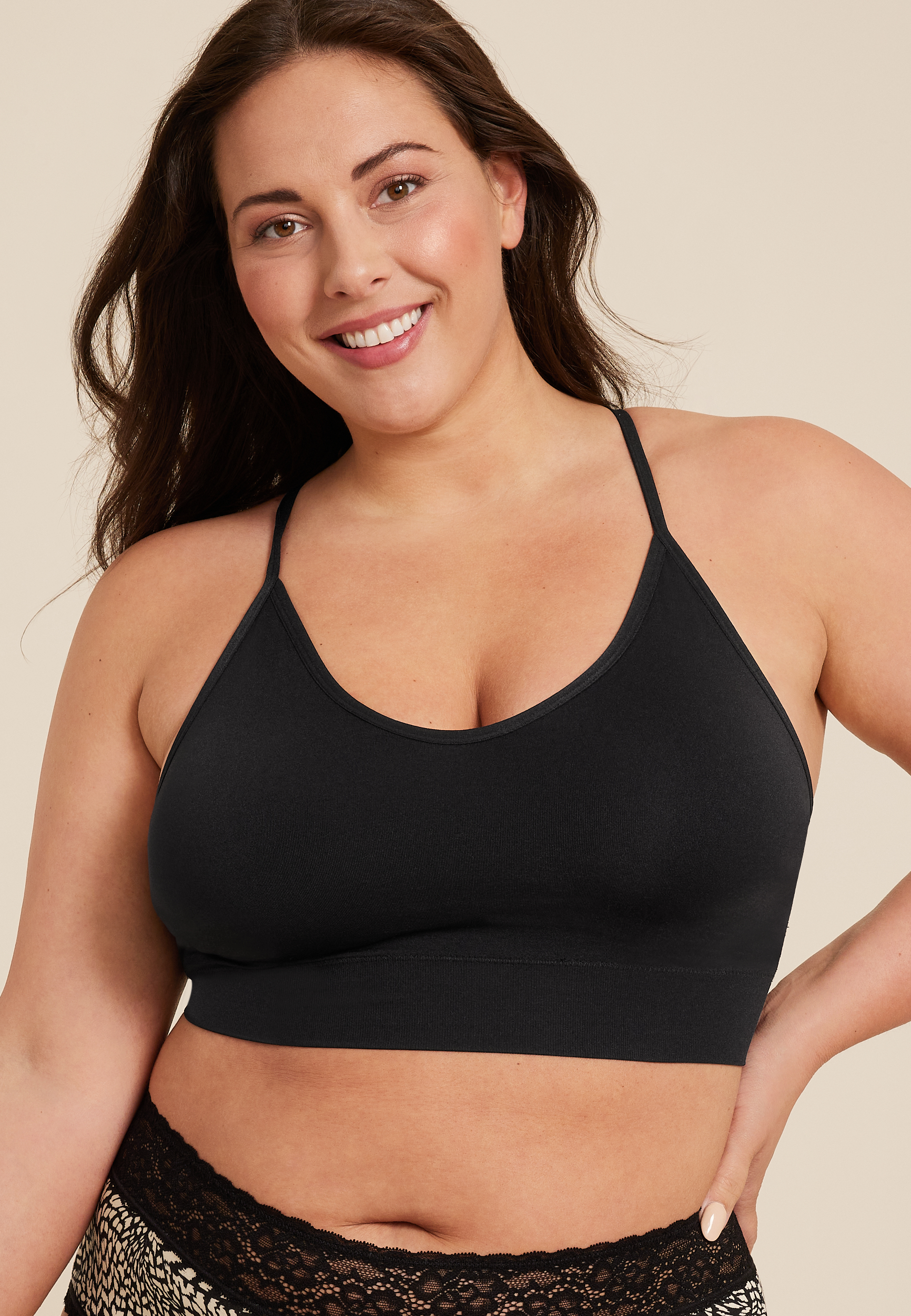True Stretch Smooth Simple Strap Bralette