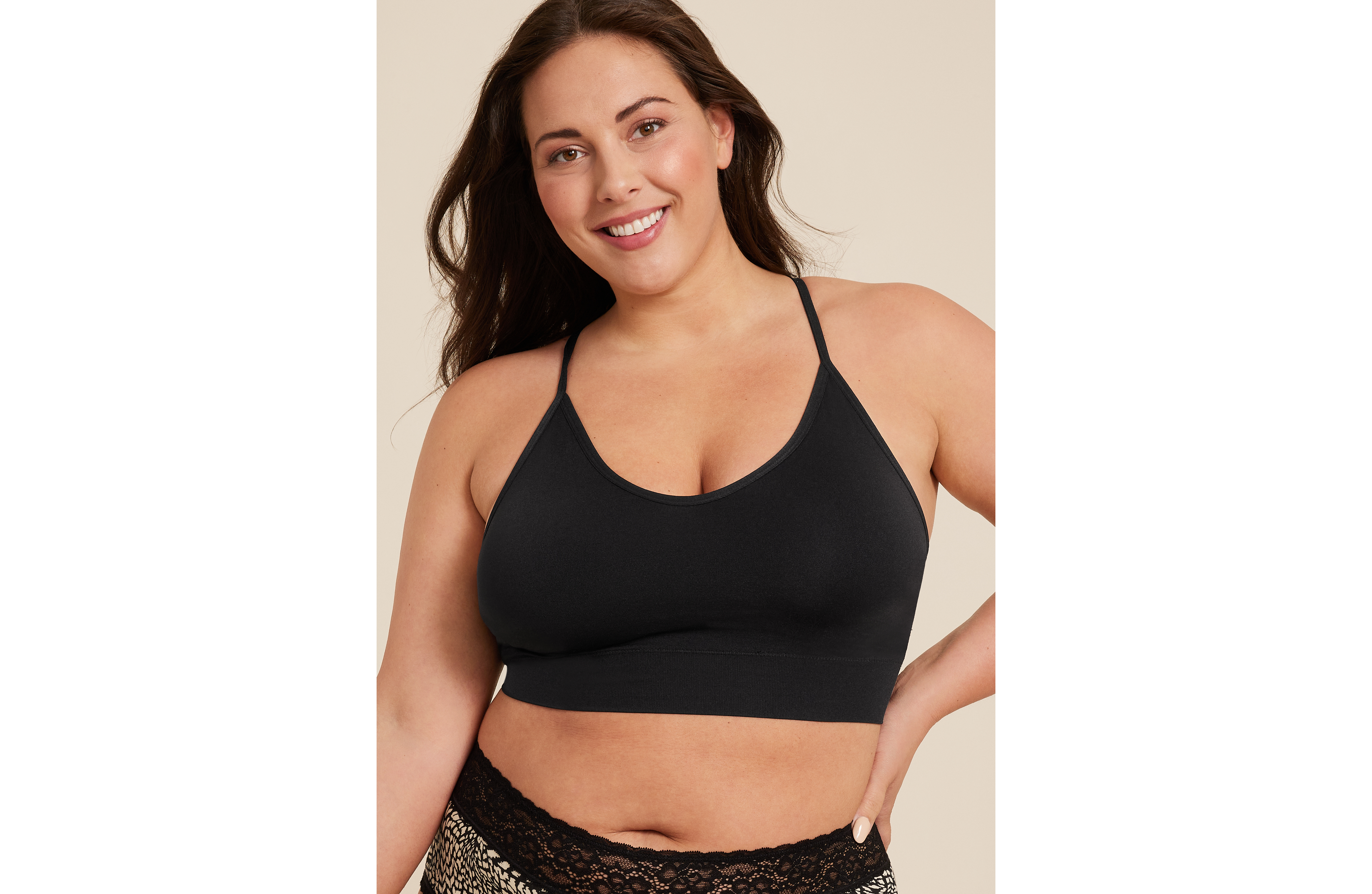 True Stretch Smooth Simple Strap Bralette