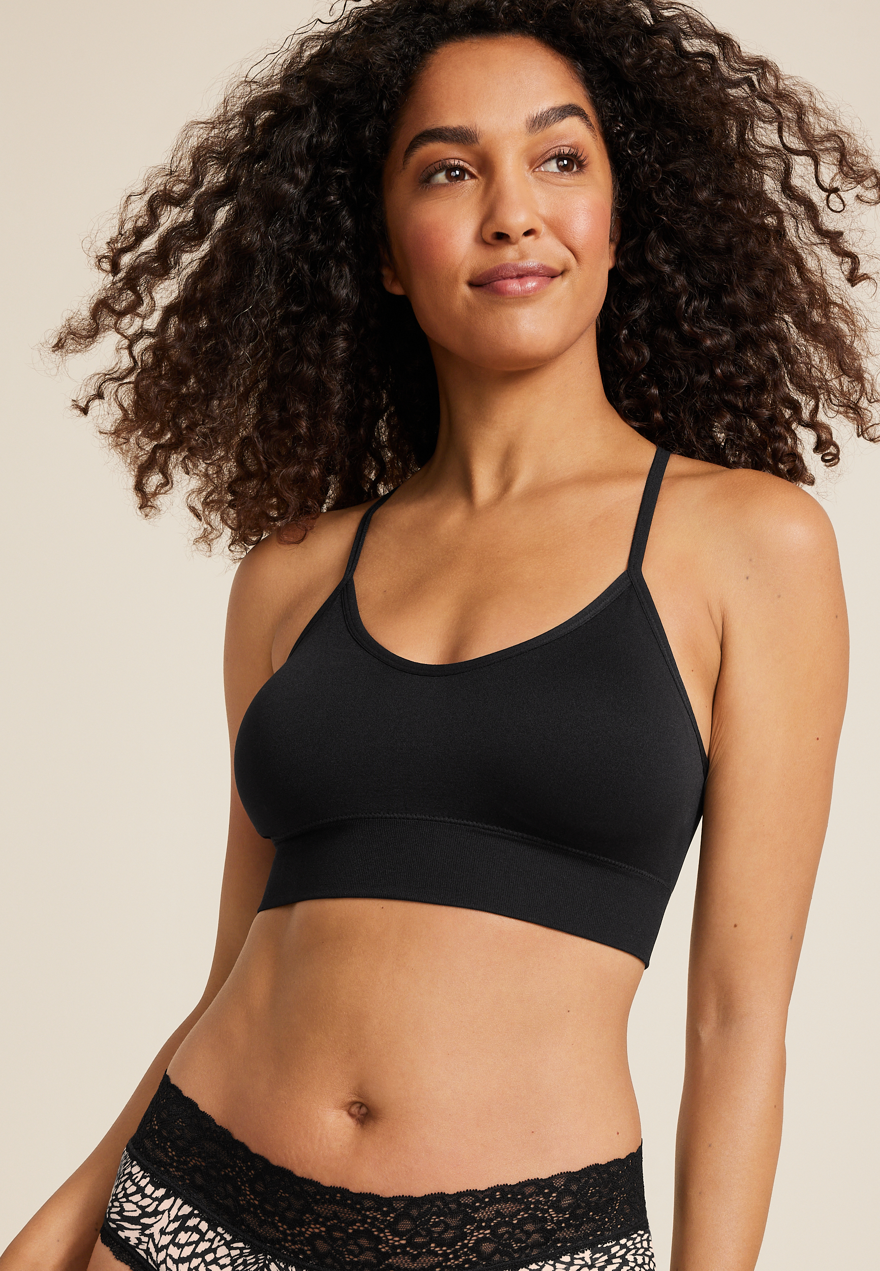 True Stretch Smooth Simple Strap Bralette