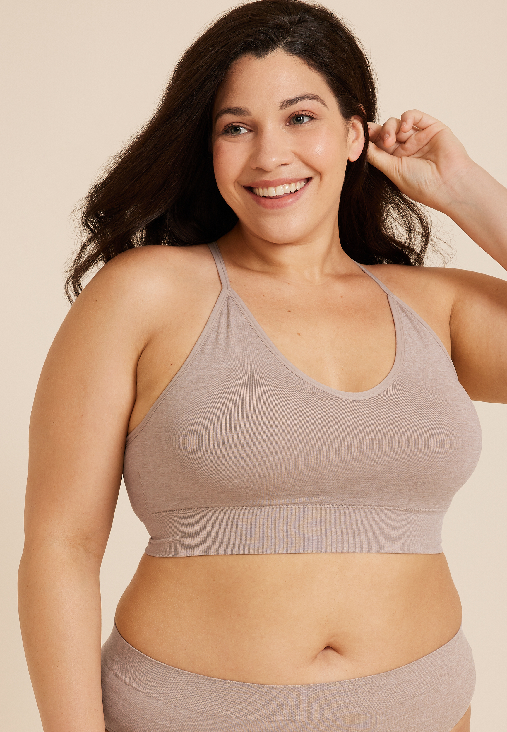 True Stretch Smooth Simple Strap Bralette, C4824, large