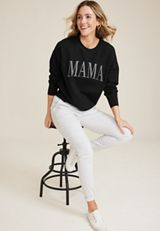 Mama Relaxed Fit Sweatshirt, C106, small