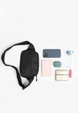 Large Crossbody Belt Bag, BLACK, small
