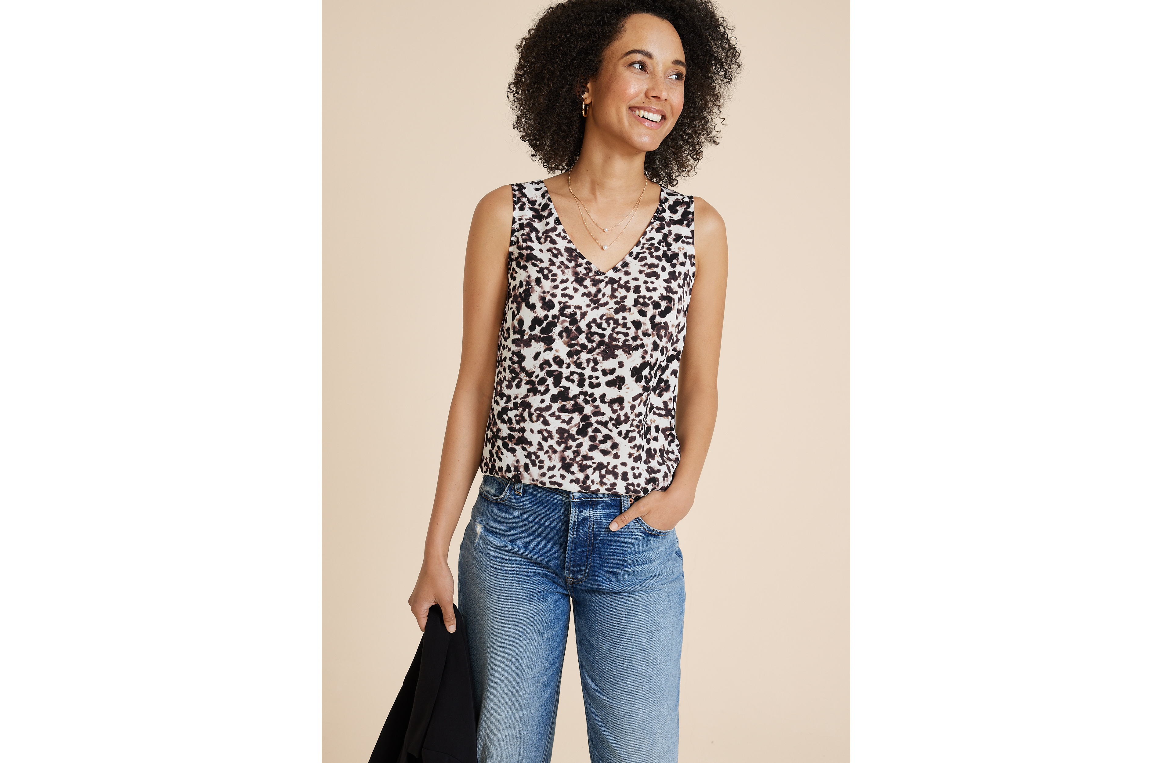 Animal V Neck Tank Top