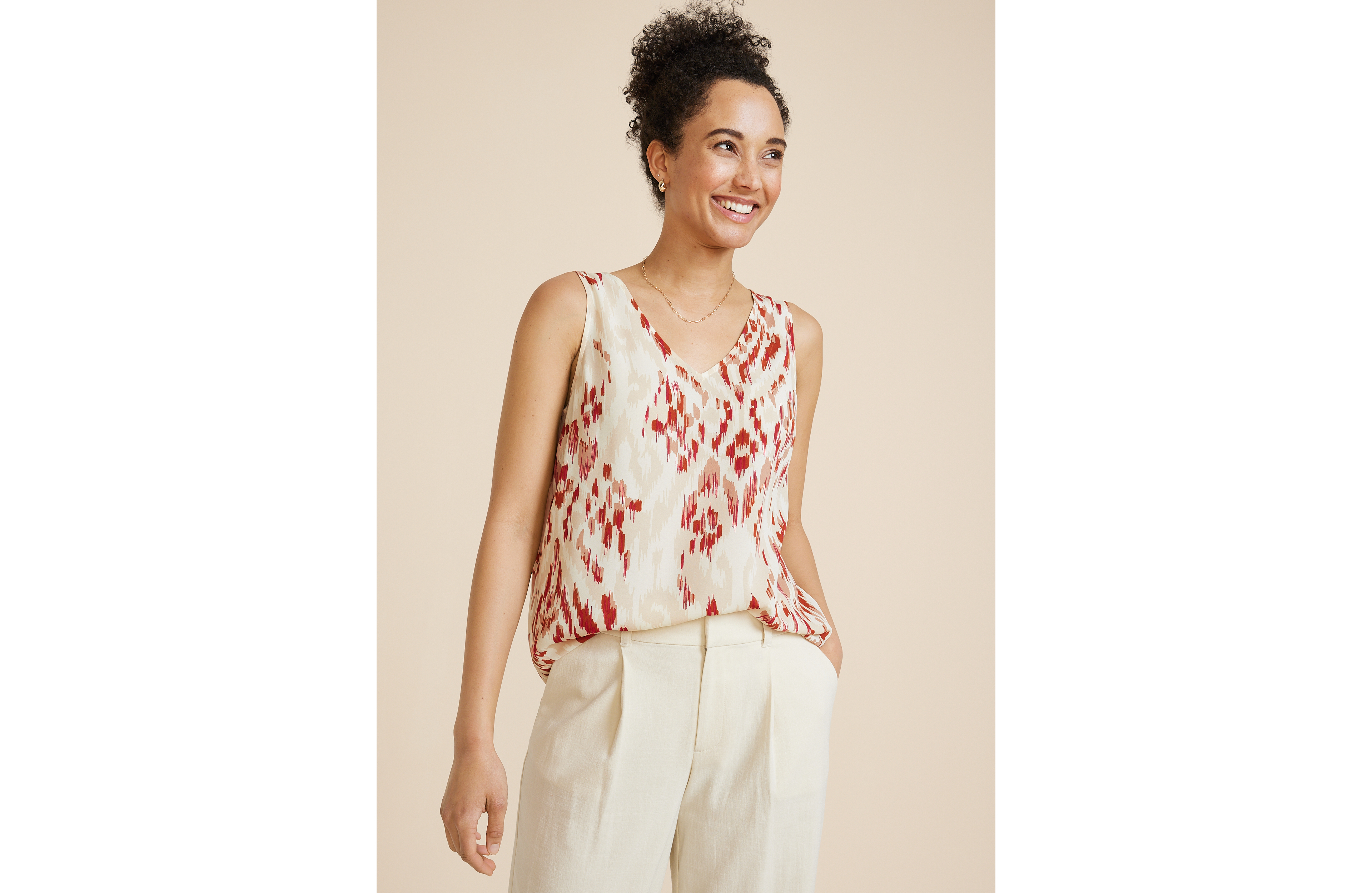 Ikat V Neck Tank Top