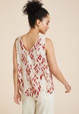 Ikat V Neck Tank Top, C6074, small