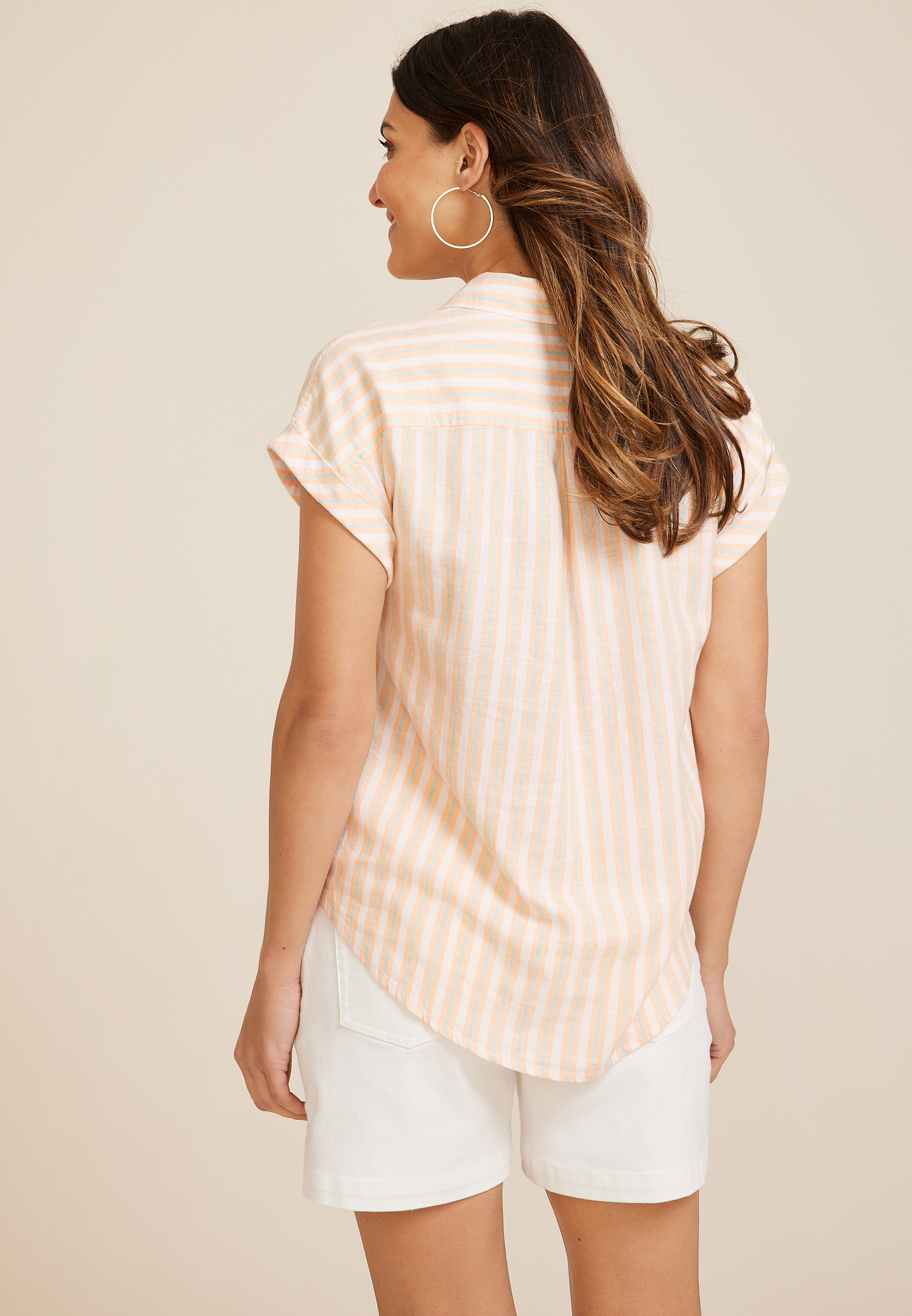 Utility Short Sleeve Button Front Shirt, C9706, large