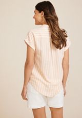 Utility Short Sleeve Button Front Shirt, C9706, small