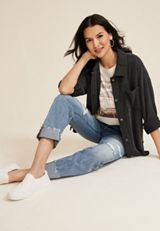 Textured Shacket, C125, small