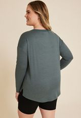 Plus Size 24/7 Clara Long Sleeve Tee, C1612, small