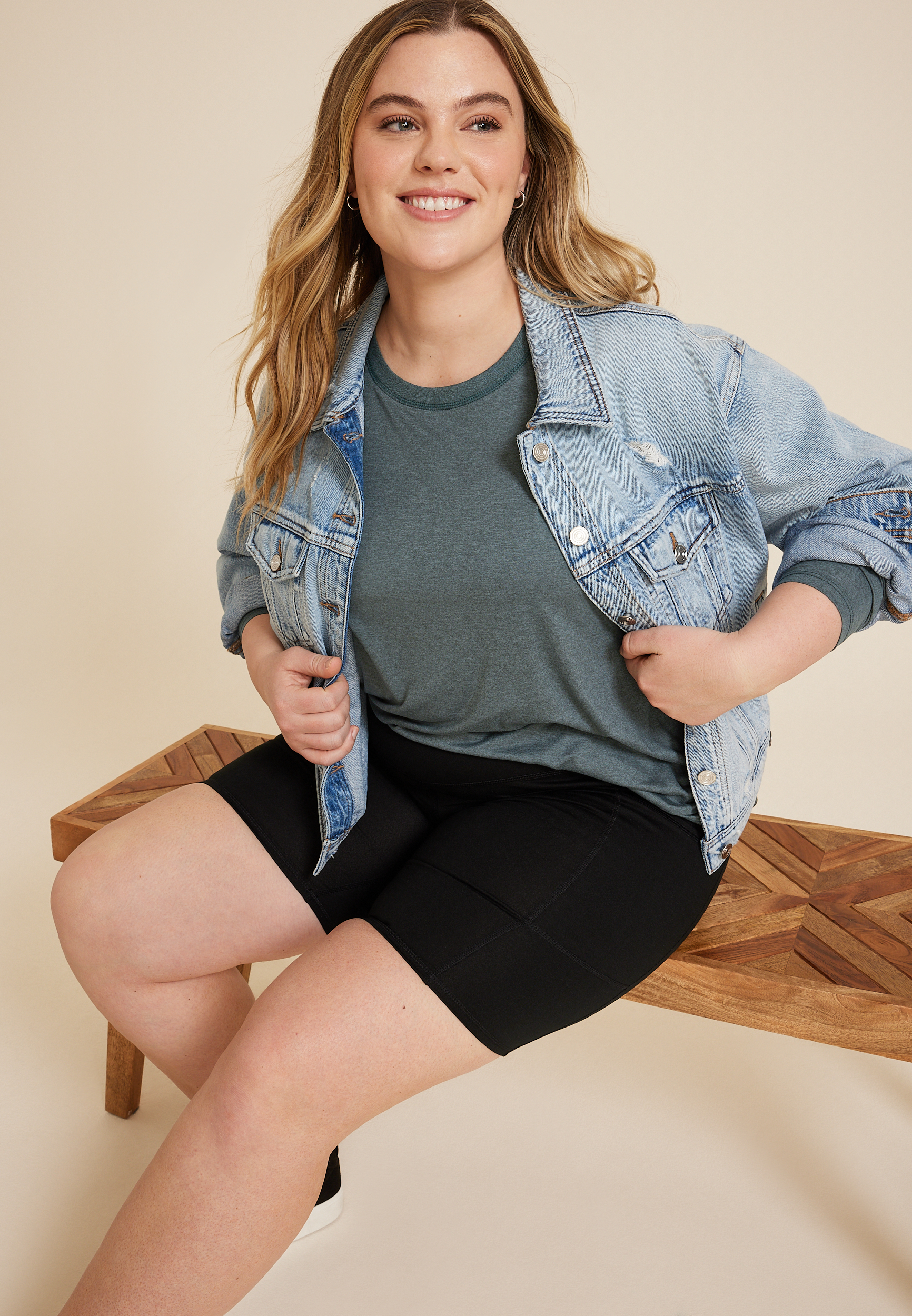 Plus Size 24/7 Clara Long Sleeve Tee, C1612, large
