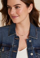Gold Howdy Pendant Necklace, GOLD, small