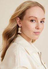 Cowgirl Boot Drop Earrings, WHITE, small