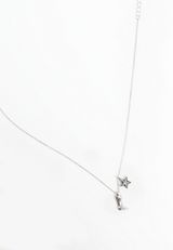 Silver Cowgirl Boot Charm Necklace, C431, small