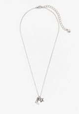 Silver Cowgirl Boot Charm Necklace, C431, small