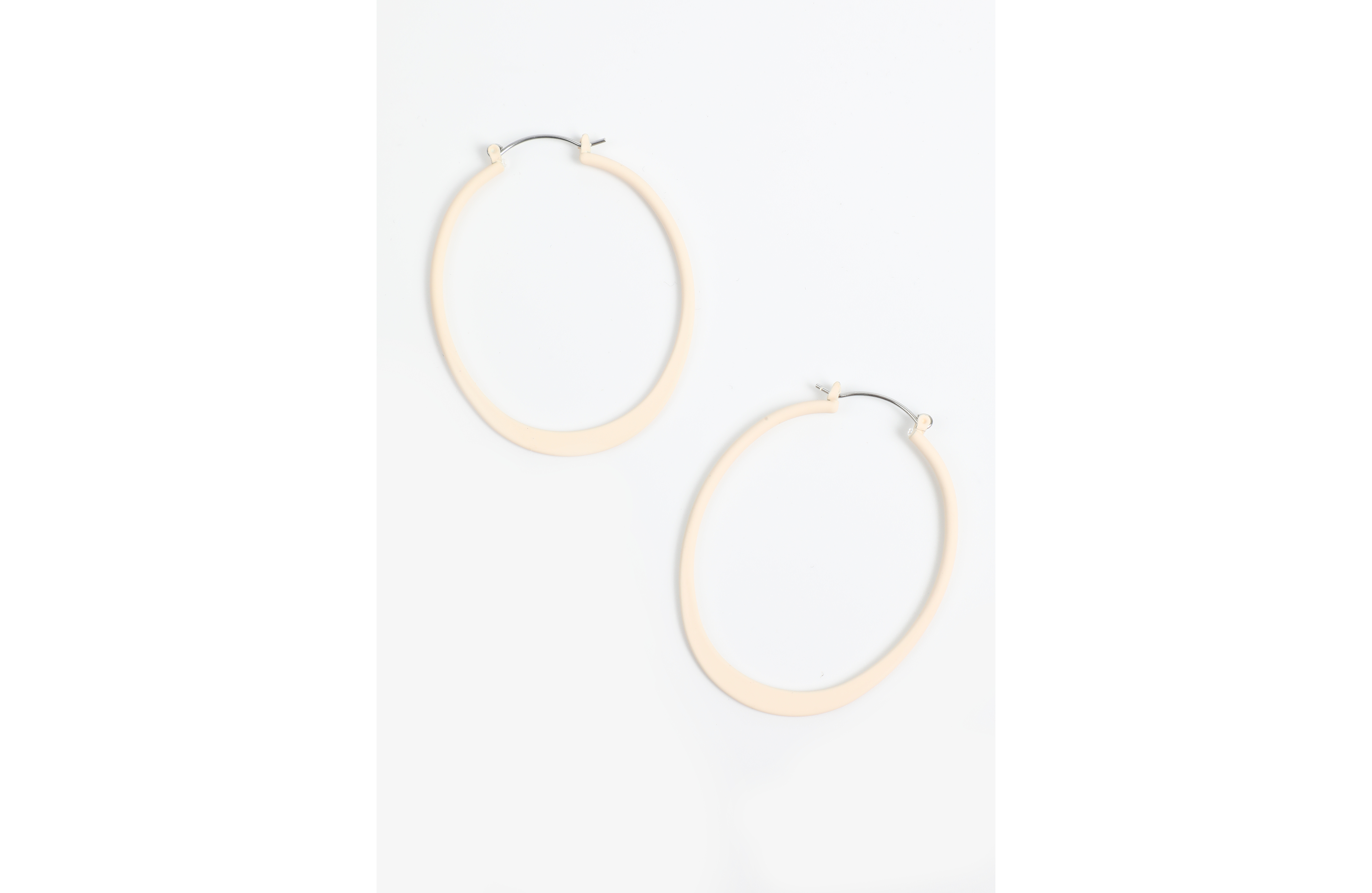 Color Coated Oblong Drop Earrings