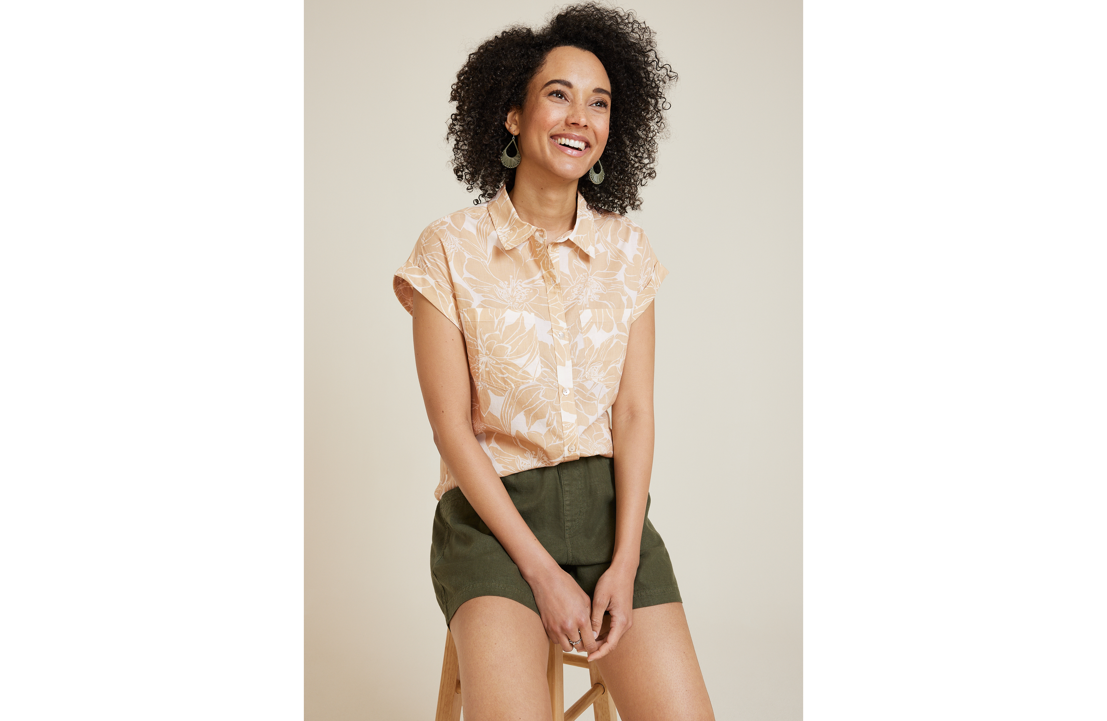 Dolman Button Down Blouse