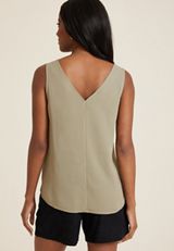 V Neck Tank OliveFog, C425, small