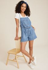 m jeans by maurices&trade; Soft Denim Shortall, C3337, small